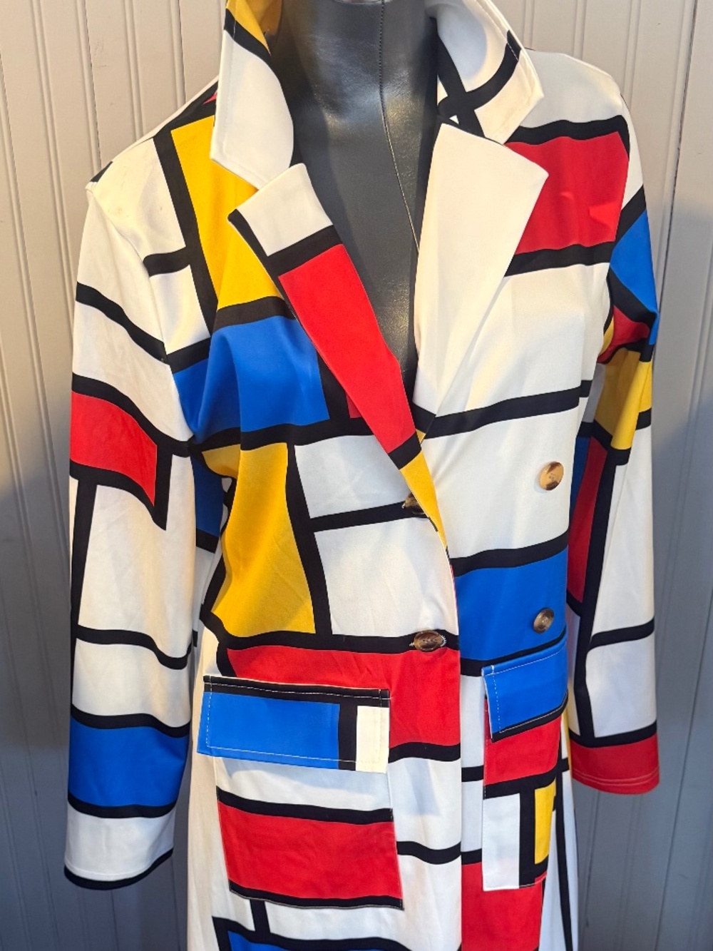 Mondrian Style Trench Coat